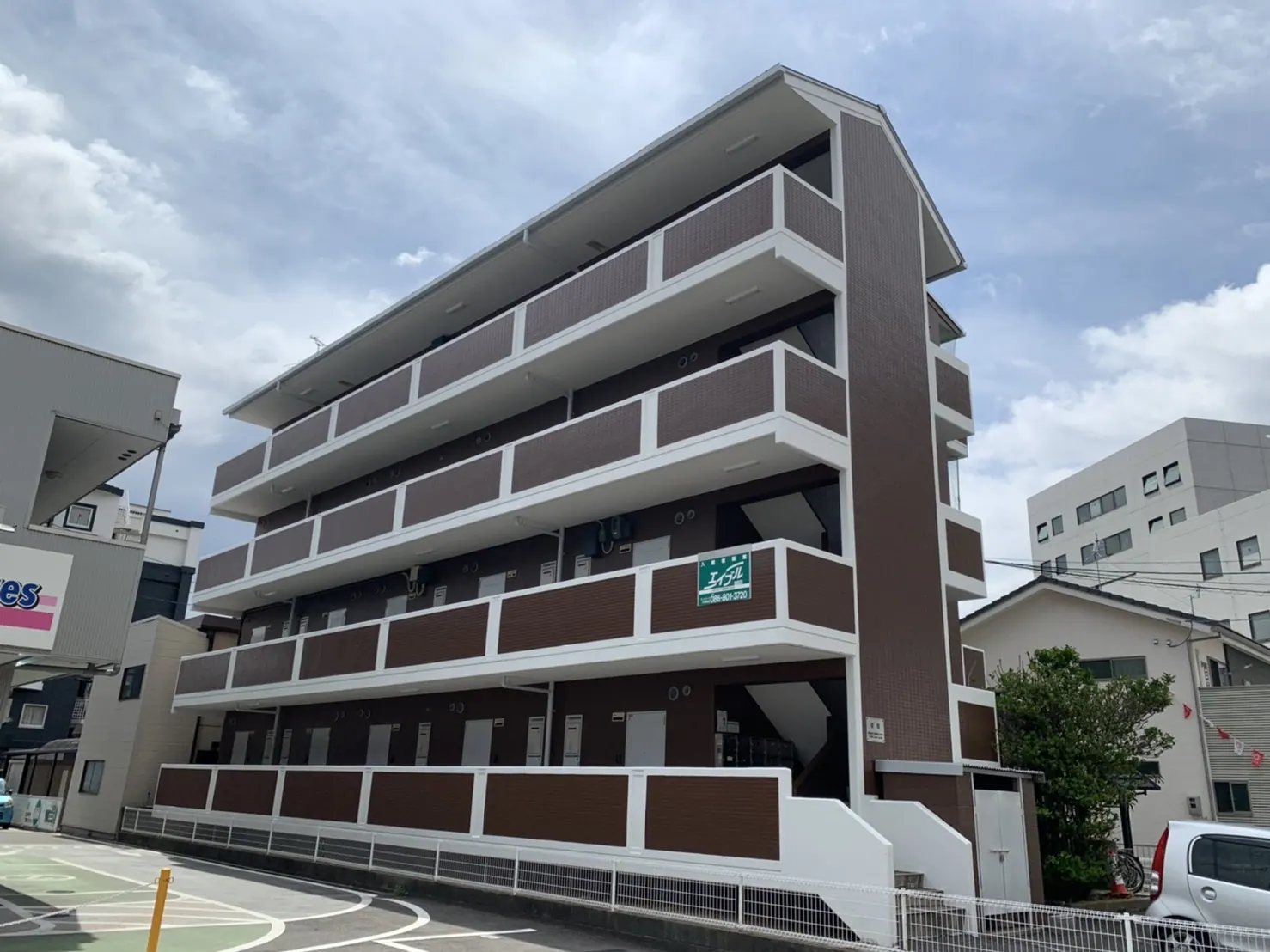 法人様マンション 屋根外壁塗装工事 (岡山県岡山市) 完成写真