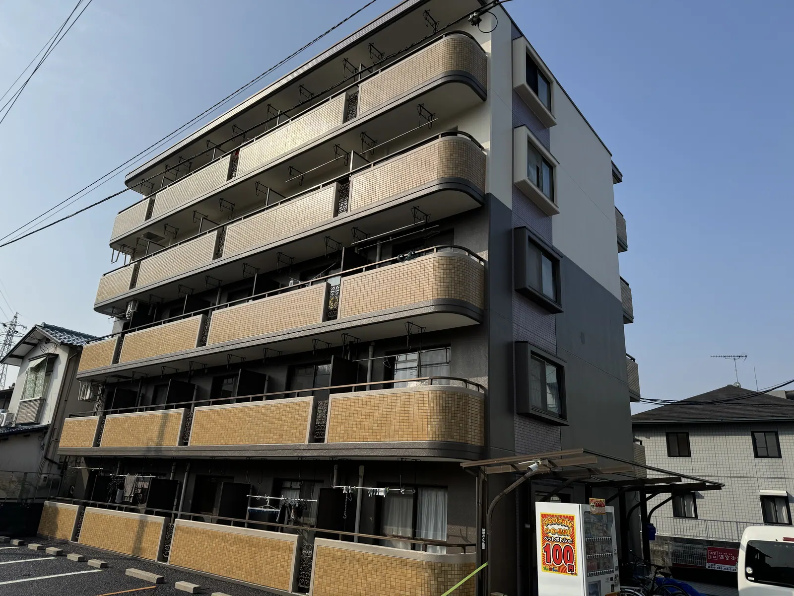 5階建マンション外壁塗装工事・その他リフレッシュ工事(岡山県岡山市) 施工後