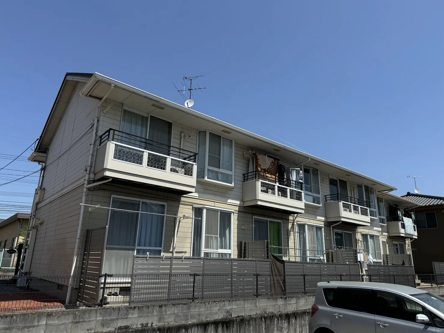 アパートオーナー様 屋根外壁塗装工事(岡山県岡山市) Before