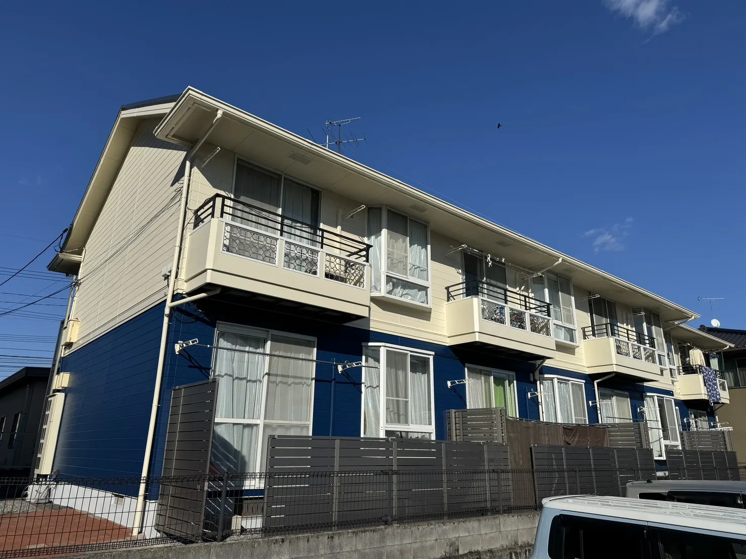 アパートオーナー様 屋根外壁塗装工事(岡山県岡山市) After