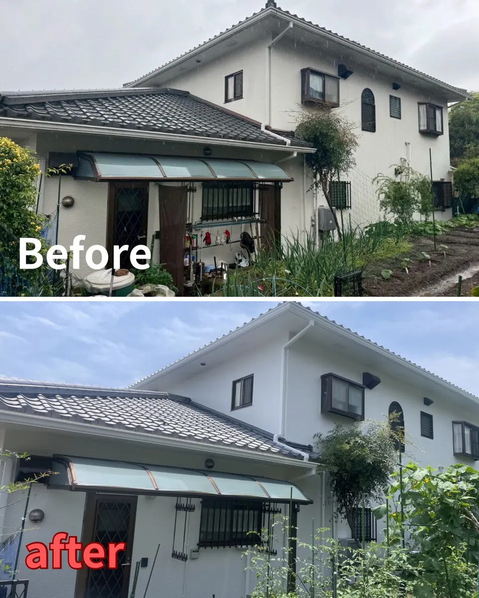 I様邸 外壁塗装・外塀塗装工事(岡山県岡山市) 施工写真